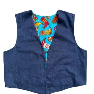 Rare Alfredo’s Wife multicolored boot vest size small